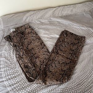 Reformation Peyton Snake High Rise Bootcut Jeans